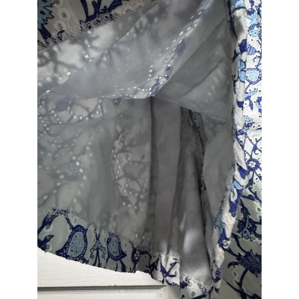NWT Sachin Babi Blue Floral Eyelet “Millie Vine” Top & Shorts Set Size S - Picture 5 of 13